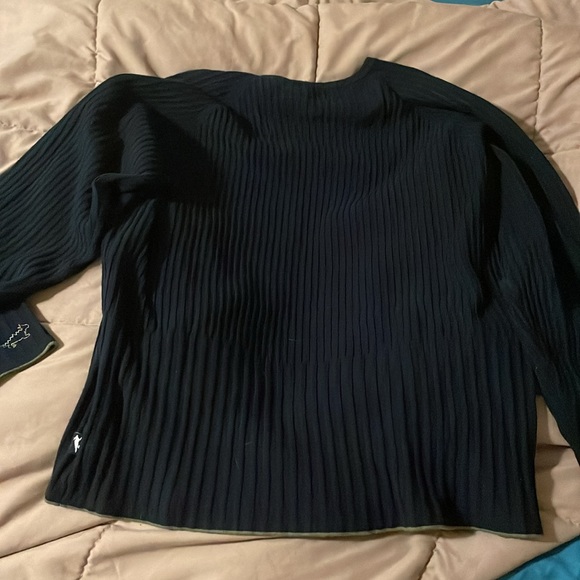 Horny Toad Navy Blue V Neck Sweater Size large - Picture 5 of 6